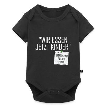 Wir Essen Jetzt Kinder - Baby Premium Kurzarmbody - Schwarz - Vorne