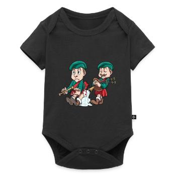 Dudelsack Witz Lusitg Spass - Baby Premium Kurzarmbody - Schwarz - Vorne