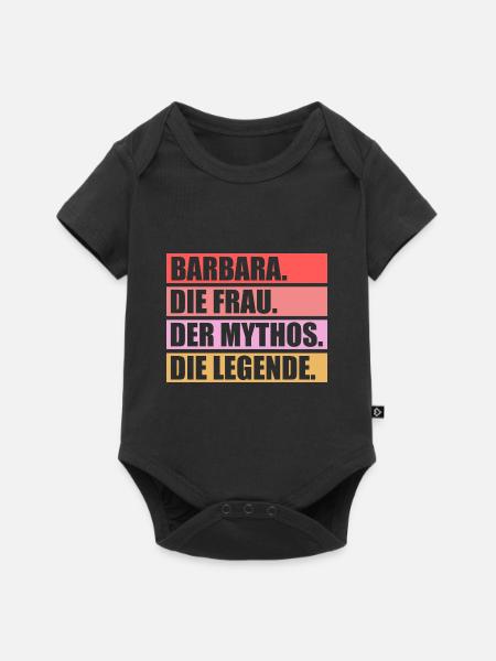 Barbara - Baby Premium Kurzarmbody - Schwarz