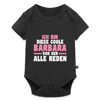 Barbara - Baby Premium Kurzarmbody - Schwarz - Vorne