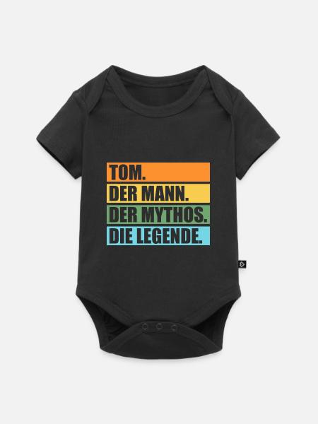 Tom - Baby Premium Kurzarmbody - Schwarz