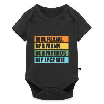 Wolfgang - Baby Premium Kurzarmbody - Schwarz - Vorne
