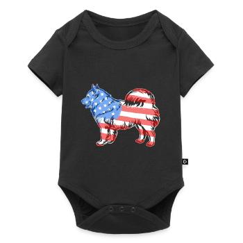 Samoyed Samoyed Flag - Baby Premium short-sleeve bodysuit - black - Front
