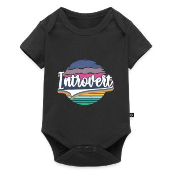 Trouble d’anxiété sociale introverti - Body à manches courtes Premium Bébé - noir - Devant