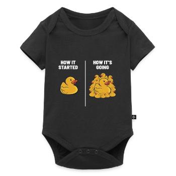 Rubber Duck Duckling Funny How It Started How It's - Baby Premium short-sleeve bodysuit - black - Front
