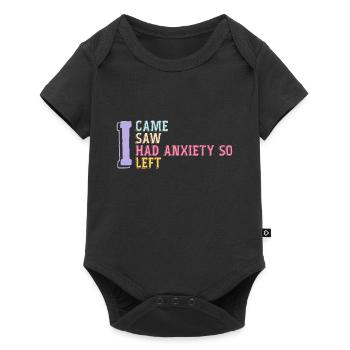 I Came I Saw I Had Anxiety So I Left Funny Saying - Body à manches courtes Premium Bébé - noir - Devant