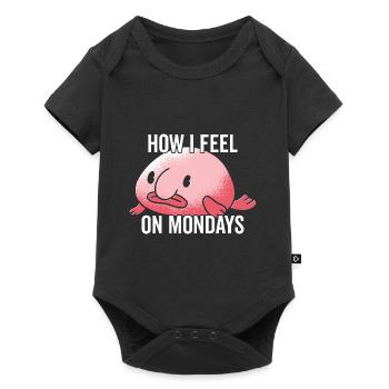 Wie Ich Mich Montags Fühle Blobfish-besitzer - Baby Premium Kurzarmbody - Schwarz - Vorne