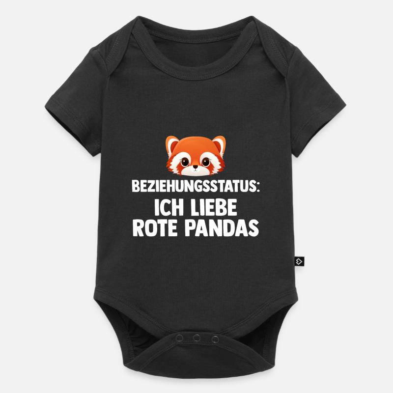 Roter Panda - Baby Premium Kurzarmbody - Schwarz