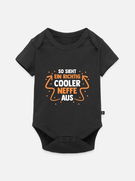 Cooler Neffe - Baby Premium Kurzarmbody - Schwarz