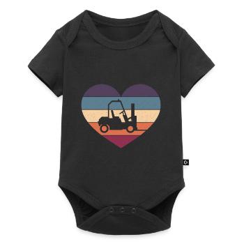 Retro Forklifter Forklift Driver Forklift Operator - Baby Premium Kurzarmbody - Schwarz - Vorne