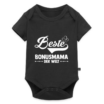 Stiefmutter Stiefmama Bonusmama - Baby Premium Kurzarmbody - Schwarz - Vorne