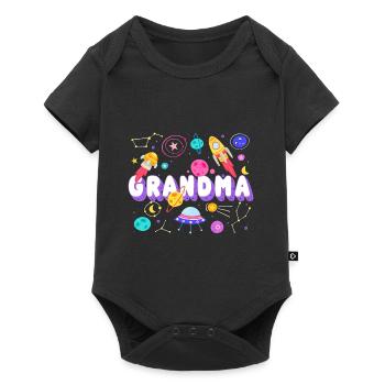 Grand-mère Espace Fête D’anniversaire Famille Garçons - Body à manches courtes Premium Bébé - noir - Devant