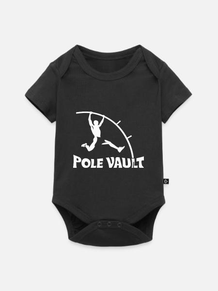 Stabhochspringer-Geschenk - Baby Premium Kurzarmbody - Schwarz
