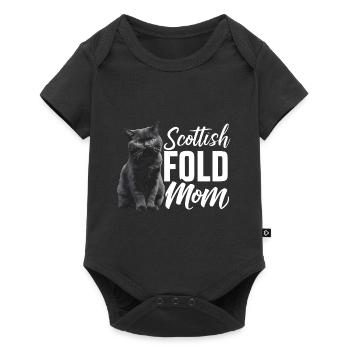 Katze Scottish Fold Geschenk - Baby Premium Kurzarmbody - Schwarz - Vorne