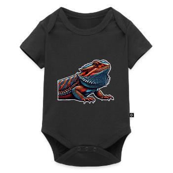 Bartagame Bartagamen Bearded Dragon - Baby Premium short-sleeve bodysuit - black - Front