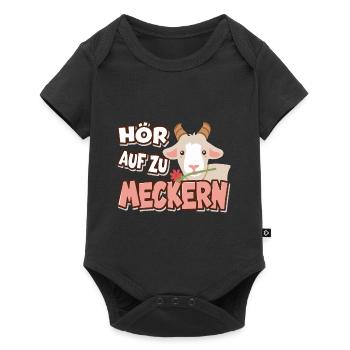 Hör auf zu meckern für eine Frau oder Mädchen - Baby Premium Kurzarmbody - Schwarz - Vorne