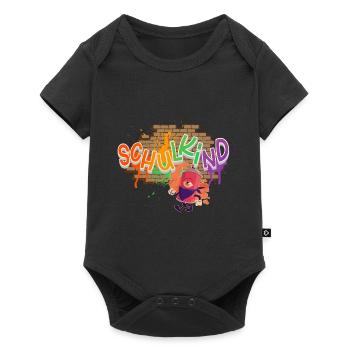 Schulkind Graffiti Einschulung - Baby Premium Kurzarmbody - Schwarz - Vorne
