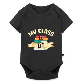 Meine Klasse ist Literatur - Baby Premium Kurzarmbody - Schwarz - Vorne