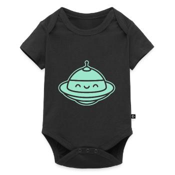 flying saucer - Baby Premium short-sleeve bodysuit - black - Front
