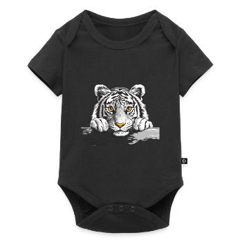 Tiger - Baby Premium Kurzarmbody - Schwarz - Vorne
