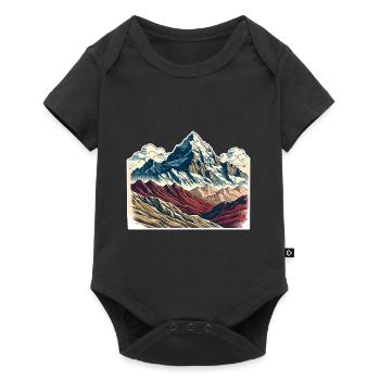 Montagnes - Body à manches courtes Premium Bébé - noir - Devant
