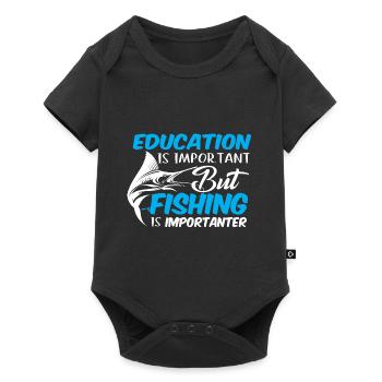 éducation pêche poissons ange pêcheur pêcheur fischer - Body à manches courtes Premium Bébé - noir - Devant