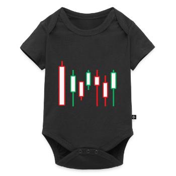 Bourse monnaie Wall Street Trader Forex - Body à manches courtes Premium Bébé - noir - Devant