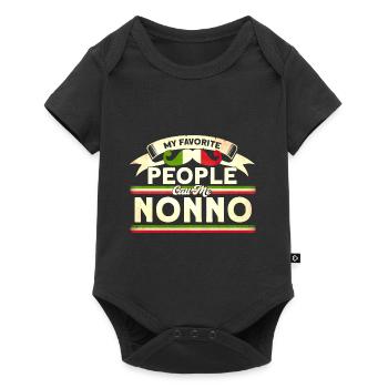 Grandpa Grandfather Vintage Grandfather - Baby Premium short-sleeve bodysuit - black - Front