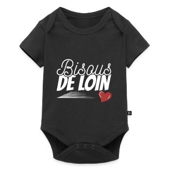 Bisous de loin - Body à manches courtes Premium Bébé - noir - Devant