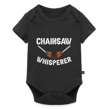 Chainsaw Forestry Forest Forest Work Forester Worker - Baby Premium short-sleeve bodysuit - black - Front