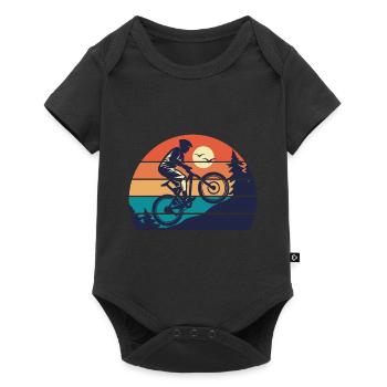 bike bmx mountain bike humor cyclist mountain - Baby Premium short-sleeve bodysuit - black - Front