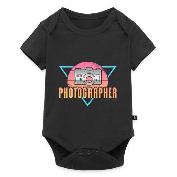 Photography Camera Lens Retro - Baby Premium Kurzarmbody - Schwarz - Vorne
