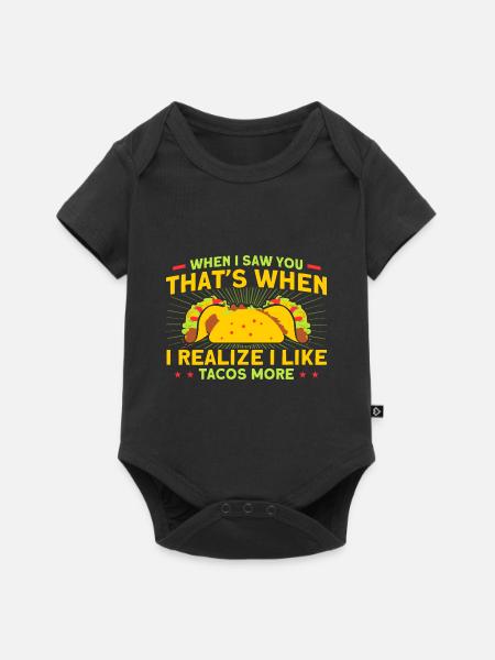 Taco Tacos Mexikanisches Fast Food Geschenk - Baby Premium kortärmad bodysuit - svart