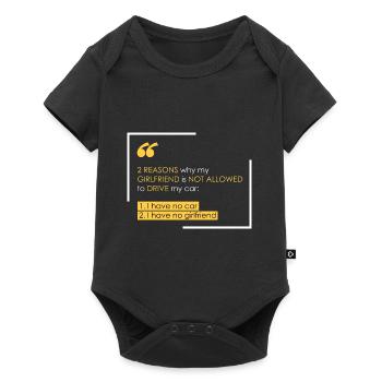 Voiture: 2 raisons pour lesquelles ma petite amie - Body à manches courtes Premium Bébé - noir - Devant