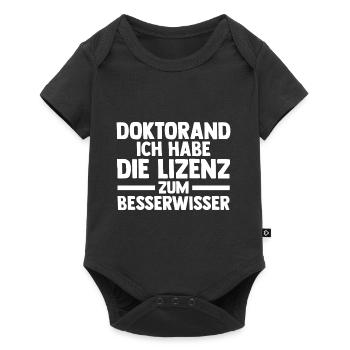Doktor Abschluss Doktorand Promotion Doktortitel - Baby Premium Kurzarmbody - Schwarz - Vorne