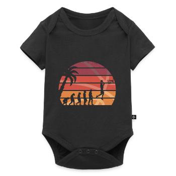 Basketball Evolution From Monkey To Men BBall - Body à manches courtes Premium Bébé - noir - Devant