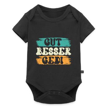 Gut Besser Gedi Taufged Firmgedi - Baby Premium Kurzarmbody - Schwarz - Vorne