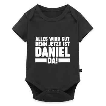 Daniel - Baby Premium Kurzarmbody - Schwarz - Vorne