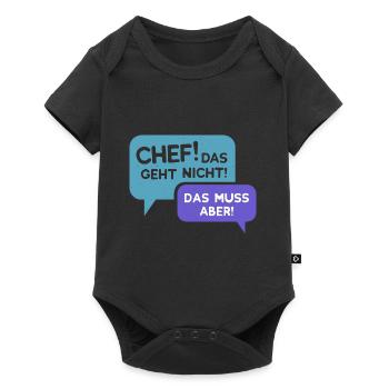 Chef, geht nicht gibts nicht! - Lustige Job - Baby Premium Kurzarmbody - Schwarz - Vorne