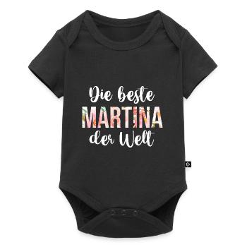 Martina - Baby Premium Kurzarmbody - Schwarz - Vorne