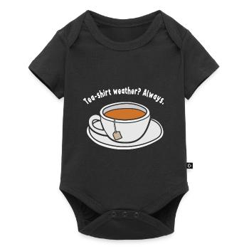 Tea Humour Teabag Tea Drinker Funny Tea - Baby Premium short-sleeve bodysuit - black - Front