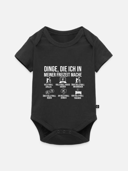 Volleyballer Volleyballspieler Volleyball - Baby Premium Kurzarmbody - Schwarz