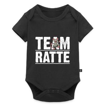 Nagetier Ratte Ratten - Baby Premium Kurzarmbody - Schwarz - Vorne