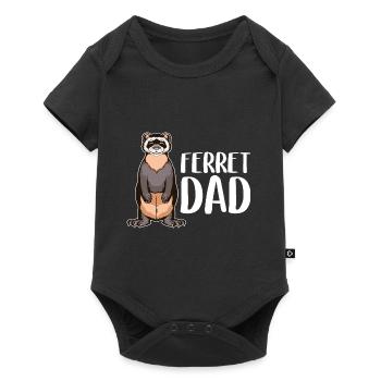 Fête des pères Hommes Drôle Cool Ferret Papa - Body à manches courtes Premium Bébé - noir - Devant