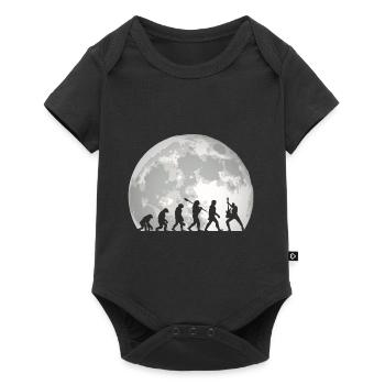 Human Evolution Guitar Band Moon Vintage Guitariste - Body à manches courtes Premium Bébé - noir - Devant