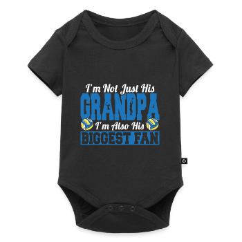 Old Guy Volleyball Sports His Grandpa I'm His Bigg - Baby Premium Kurzarmbody - Schwarz - Vorne