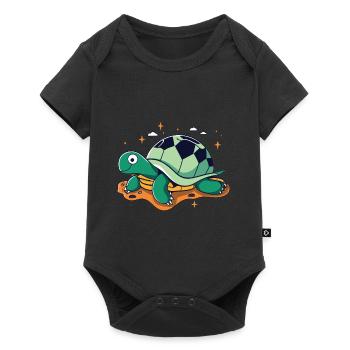 Tortue : Lenteur majestueuse - Body à manches courtes Premium Bébé - noir - Devant