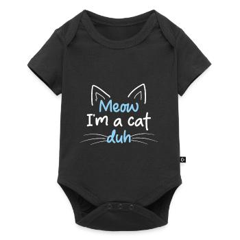 Miau, ich bin eine Katze Duh Kinder Tierliebhaber Katze - Baby Premium Kurzarmbody - Schwarz - Vorne