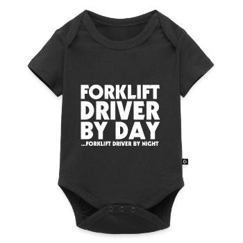 Forklift Operator Forklift Driver Day Night Forkli - Baby Premium short-sleeve bodysuit - black - Front