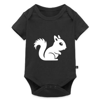 Humour petit écureuil - Body à manches courtes Premium Bébé - noir - Devant